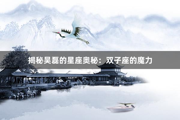 揭秘吴磊的星座奥秘：双子座的魔力